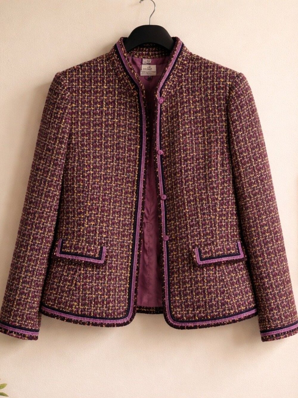 Tahari Arthur S. Levine Blazer Jacket Size 8 Tweed